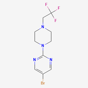 molecular formula C10H12BrF3N4 B12271121 5-Bromo-2-[4-(2,2,2-trifluoroethyl)piperazin-1-yl]pyrimidine 