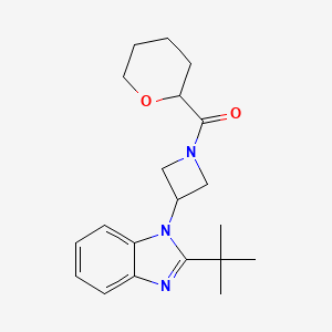 2-tert-butyl-1-[1-(oxane-2-carbonyl)azetidin-3-yl]-1H-1,3-benzodiazole