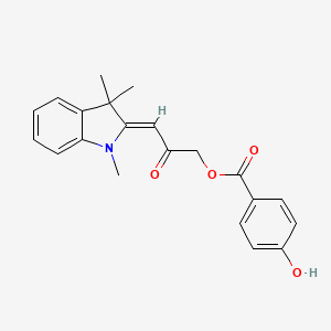 [(3Z)-2-oxo-3-(1,3,3-trimethylindol-2-ylidene)propyl] 4-hydroxybenzoate