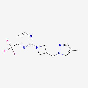 2-{3-[(4-methyl-1H-pyrazol-1-yl)methyl]azetidin-1-yl}-4-(trifluoromethyl)pyrimidine