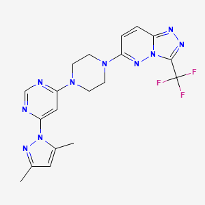 4-(3,5-dimethyl-1H-pyrazol-1-yl)-6-{4-[3-(trifluoromethyl)-[1,2,4]triazolo[4,3-b]pyridazin-6-yl]piperazin-1-yl}pyrimidine