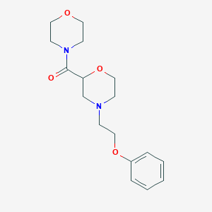 molecular formula C17H24N2O4 B12271186 2-(Morpholine-4-carbonyl)-4-(2-phenoxyethyl)morpholine 