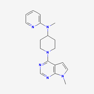 N-methyl-N-(1-{7-methyl-7H-pyrrolo[2,3-d]pyrimidin-4-yl}piperidin-4-yl)pyridin-2-amine