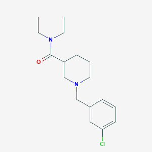 1-[(3-chlorophenyl)methyl]-N,N-diethyl-3-piperidinecarboxamide