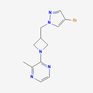 2-{3-[(4-bromo-1H-pyrazol-1-yl)methyl]azetidin-1-yl}-3-methylpyrazine