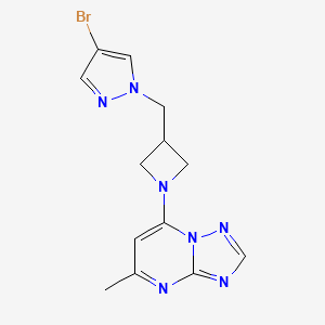 4-bromo-1-[(1-{5-methyl-[1,2,4]triazolo[1,5-a]pyrimidin-7-yl}azetidin-3-yl)methyl]-1H-pyrazole