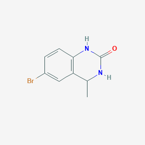 molecular formula C9H9BrN2O B12271242 6-Bromo-4-methyl-3,4-dihydro-1H-quinazolin-2-one 