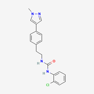 molecular formula C19H19ClN4O B12271264 1-(2-chlorophenyl)-3-{2-[4-(1-methyl-1H-pyrazol-4-yl)phenyl]ethyl}urea 