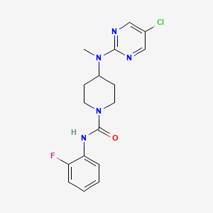 4-[(5-chloropyrimidin-2-yl)(methyl)amino]-N-(2-fluorophenyl)piperidine-1-carboxamide