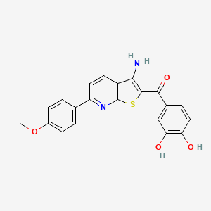 molecular formula C21H16N2O4S B12271277 [3-Amino-6-(4-methoxyphenyl)thieno[2,3-b]pyridin-2-yl](3,4-dihydroxyphenyl)methanone 