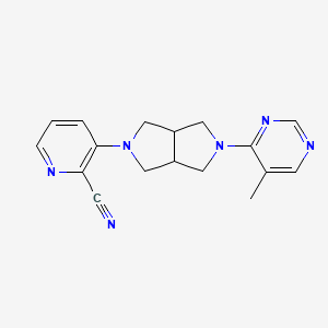 molecular formula C17H18N6 B12271279 3-[5-(5-Methylpyrimidin-4-yl)-octahydropyrrolo[3,4-c]pyrrol-2-yl]pyridine-2-carbonitrile 