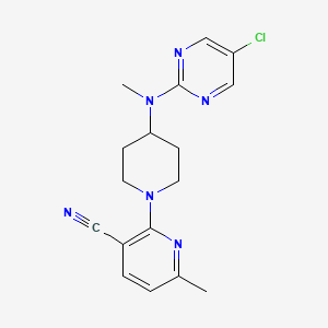 2-{4-[(5-Chloropyrimidin-2-yl)(methyl)amino]piperidin-1-yl}-6-methylpyridine-3-carbonitrile