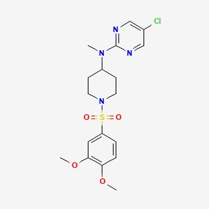 5-chloro-N-[1-(3,4-dimethoxybenzenesulfonyl)piperidin-4-yl]-N-methylpyrimidin-2-amine