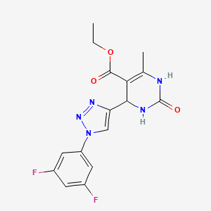 ethyl 4-[1-(3,5-difluorophenyl)-1H-1,2,3-triazol-4-yl]-6-methyl-2-oxo-1,2,3,4-tetrahydropyrimidine-5-carboxylate