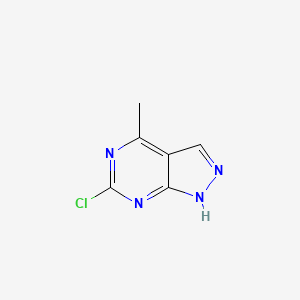 molecular formula C6H5ClN4 B12271301 6-chloro-4-methyl-1H-pyrazolo[3,4-d]pyrimidine 