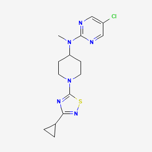 5-chloro-N-[1-(3-cyclopropyl-1,2,4-thiadiazol-5-yl)piperidin-4-yl]-N-methylpyrimidin-2-amine