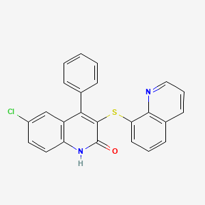 6-Chloro-4-phenyl-3-(quinolin-8-ylsulfanyl)quinolin-2-ol