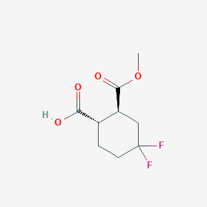 molecular formula C9H12F2O4 B12271323 (1S,2S)-4,4-difluoro-2-methoxycarbonyl-cyclohexanecarboxylic acid 