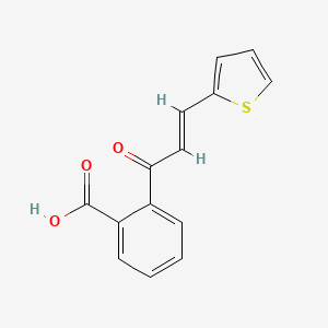 molecular formula C14H10O3S B12271331 2-(3-Thiophen-2-yl-acryloyl)-benzoic acid 