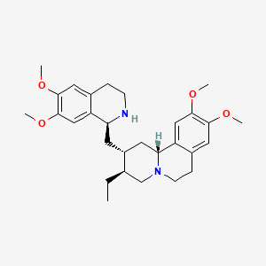 molecular formula C29H40N2O4 B1227134 (2R,3S,11bR)-2-[[(1S)-6,7-dimethoxy-1,2,3,4-tetrahydroisoquinolin-1-yl]methyl]-3-ethyl-9,10-dimethoxy-2,3,4,6,7,11b-hexahydro-1H-benzo[a]quinolizine 