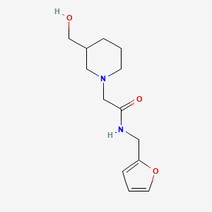 N-(furan-2-ylmethyl)-2-[3-(hydroxymethyl)piperidin-1-yl]acetamide