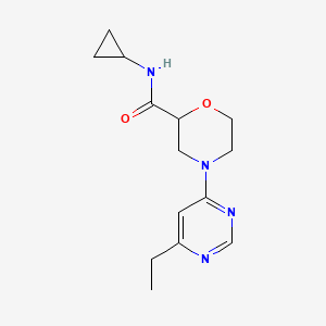 molecular formula C14H20N4O2 B12271364 N-cyclopropyl-4-(6-ethylpyrimidin-4-yl)morpholine-2-carboxamide 