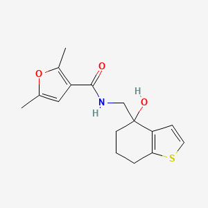 molecular formula C16H19NO3S B12271375 N-[(4-hydroxy-4,5,6,7-tetrahydro-1-benzothiophen-4-yl)methyl]-2,5-dimethylfuran-3-carboxamide 