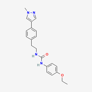 molecular formula C21H24N4O2 B12271380 1-(4-ethoxyphenyl)-3-{2-[4-(1-methyl-1H-pyrazol-4-yl)phenyl]ethyl}urea 