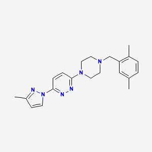 3-{4-[(2,5-dimethylphenyl)methyl]piperazin-1-yl}-6-(3-methyl-1H-pyrazol-1-yl)pyridazine