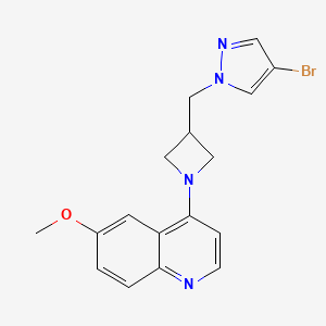 4-{3-[(4-bromo-1H-pyrazol-1-yl)methyl]azetidin-1-yl}-6-methoxyquinoline