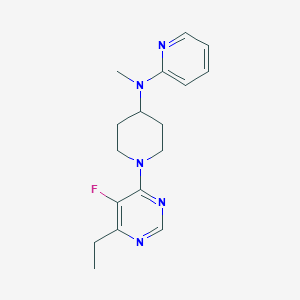 molecular formula C17H22FN5 B12271438 N-[1-(6-ethyl-5-fluoropyrimidin-4-yl)piperidin-4-yl]-N-methylpyridin-2-amine 