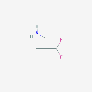 molecular formula C6H11F2N B12271446 [1-(Difluoromethyl)cyclobutyl]methanamine 