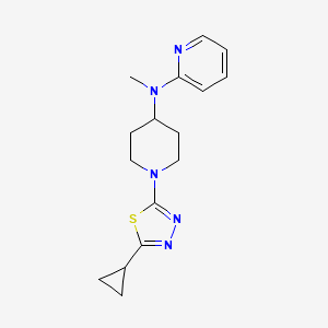 molecular formula C16H21N5S B12271462 N-[1-(5-cyclopropyl-1,3,4-thiadiazol-2-yl)piperidin-4-yl]-N-methylpyridin-2-amine 