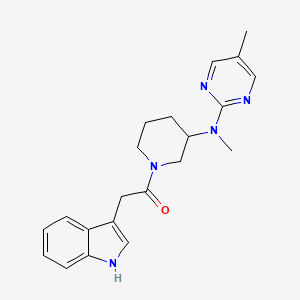 2-(1H-indol-3-yl)-1-{3-[methyl(5-methylpyrimidin-2-yl)amino]piperidin-1-yl}ethan-1-one