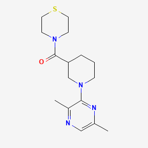 molecular formula C16H24N4OS B12271479 4-[1-(3,6-Dimethylpyrazin-2-yl)piperidine-3-carbonyl]thiomorpholine 