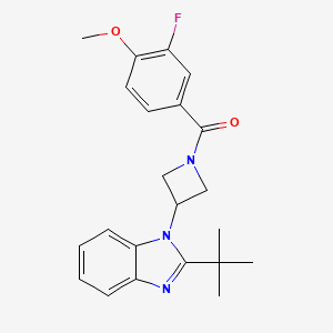 2-tert-butyl-1-[1-(3-fluoro-4-methoxybenzoyl)azetidin-3-yl]-1H-1,3-benzodiazole