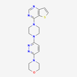 4-[6-(4-{Thieno[3,2-d]pyrimidin-4-yl}piperazin-1-yl)pyridazin-3-yl]morpholine