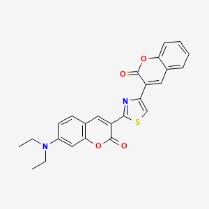 molecular formula C25H20N2O4S B12271535 7-(diethylamino)-3-[4-(2-oxo-2H-chromen-3-yl)-1,3-thiazol-2-yl]-2H-chromen-2-one 