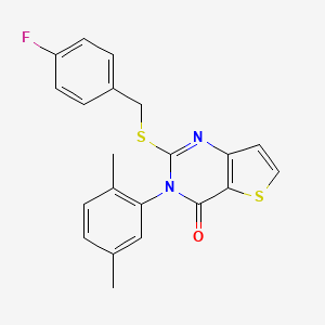 3-(2,5-dimethylphenyl)-2-{[(4-fluorophenyl)methyl]sulfanyl}-3H,4H-thieno[3,2-d]pyrimidin-4-one