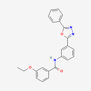 molecular formula C23H19N3O3 B1227156 3-乙氧基-N-[3-(5-苯基-1,3,4-噁二唑-2-基)苯基]苯甲酰胺 