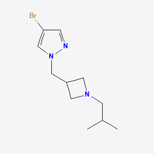 4-bromo-1-{[1-(2-methylpropyl)azetidin-3-yl]methyl}-1H-pyrazole