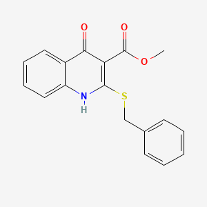 molecular formula C18H15NO3S B12271574 Methyl 2-(benzylsulfanyl)-4-hydroxyquinoline-3-carboxylate 