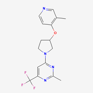 2-Methyl-4-{3-[(3-methylpyridin-4-yl)oxy]pyrrolidin-1-yl}-6-(trifluoromethyl)pyrimidine