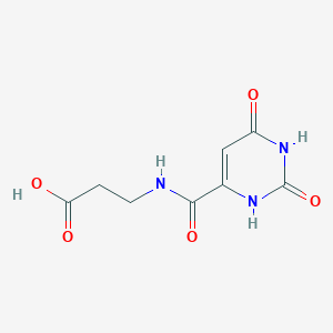 molecular formula C8H9N3O5 B1227162 N-(2,6-dioxo-1,2,3,6-tetrahydropyrimidine-4-carbonyl)-beta-alanine 