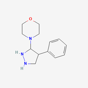 molecular formula C13H19N3O B12271637 4-(4-Phenylpyrazolidin-3-yl)morpholine 