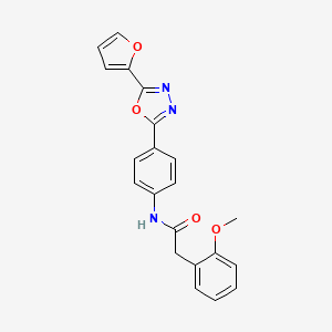 molecular formula C21H17N3O4 B1227166 N-[4-[5-(2-呋喃基)-1,3,4-恶二唑-2-基]苯基]-2-(2-甲氧基苯基)乙酰胺 