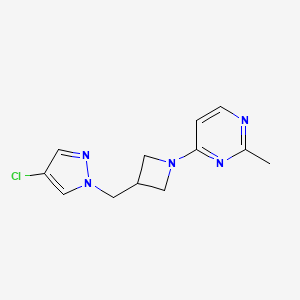 4-{3-[(4-chloro-1H-pyrazol-1-yl)methyl]azetidin-1-yl}-2-methylpyrimidine