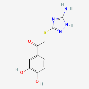 2-[(5-amino-4H-1,2,4-triazol-3-yl)sulfanyl]-1-(3,4-dihydroxyphenyl)ethanone