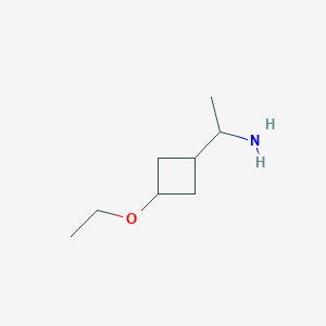 molecular formula C8H17NO B12271730 1-(3-Ethoxycyclobutyl)ethan-1-amine 