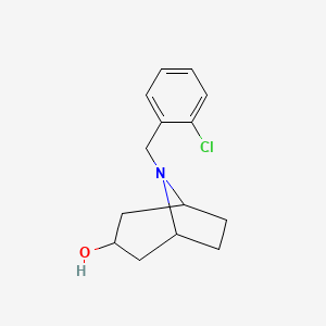 molecular formula C14H18ClNO B12271735 8-[(2-Chlorophenyl)methyl]-8-azabicyclo[3.2.1]octan-3-ol 